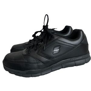 Skechers Nampa Slip Resistant Black Work Shoes Sneakers Mens Size 10